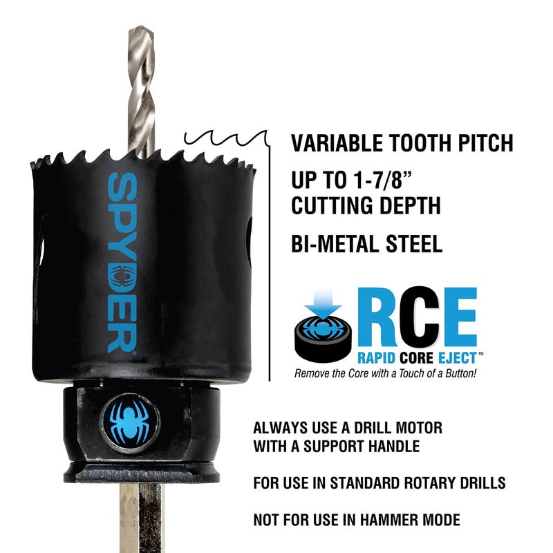 Spyder 600111 Rapid Core Eject Hole Saw, 6-Inch - Image 4
